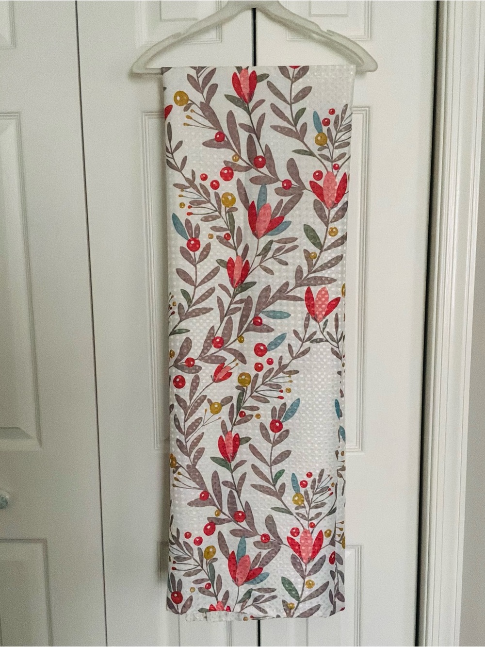 Boho Botanical Shower Curtain Foraged Berries, Orange Flowers&Muted Leaves 70x72